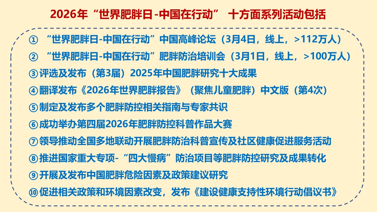 2026年“世界肥胖日-中国在行动”系列活动举办(图1)